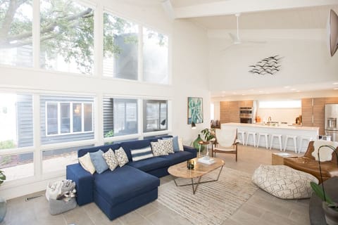 Main living area with courtyard view