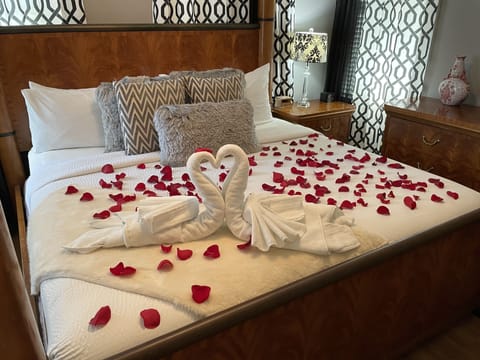 Down comforters, memory foam beds, individually decorated