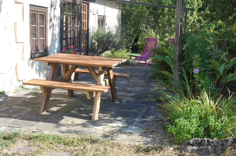 Front of Gite with outdoor eating area