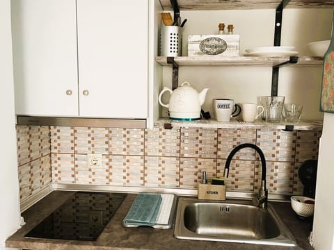 Basic Double Room | Private kitchen | Fridge, stovetop, cookware/dishes/utensils