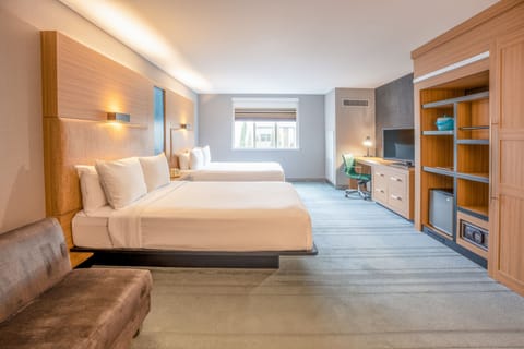 aloft, Room, 2 Queen Beds | Premium bedding, in-room safe, desk, iron/ironing board