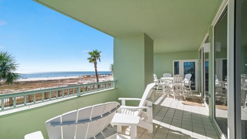 Unwind in style. Our 2nd-floor large balcony offers panoramic ocean views, complemented by comfortable outdoor seating perfect for soaking in the coastal ambiance.