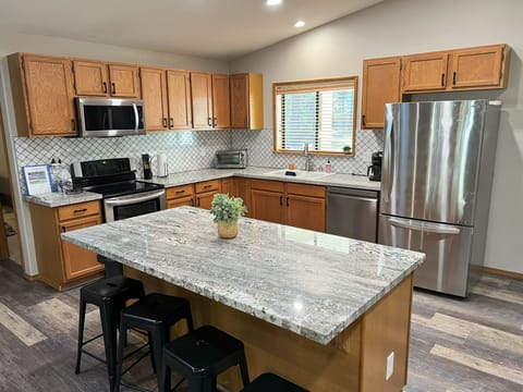 Updated kitchen with granite countertops