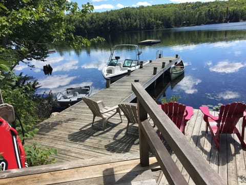 Dock and seating area by Grand Lake