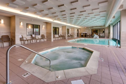 Indoor pool, outdoor pool, open 9:00 AM to 10:00 PM, sun loungers