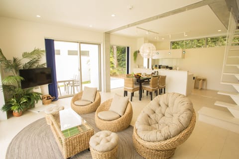 3-Bedroom Villa | Living area | Flat-screen TV, Netflix, streaming services