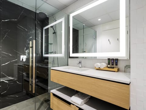 In-room safe, desk, laptop workspace, blackout drapes