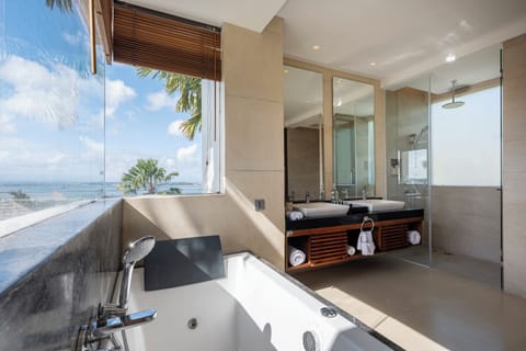 Villa, 2 Bedrooms, Bay View | Bathroom | Separate tub and shower, free toiletries, hair dryer, bathrobes