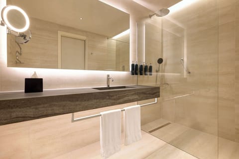 King Executive Alcove Room | Bathroom | Combined shower/tub, eco-friendly toiletries, hair dryer, bathrobes