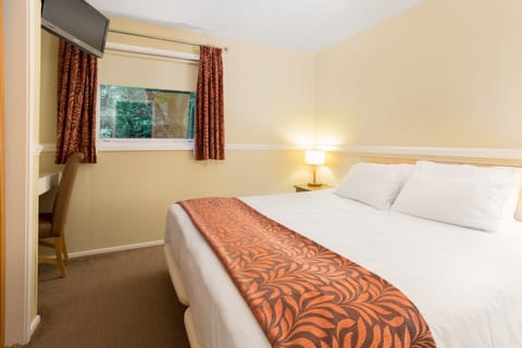 Drift to sleep in a comfortable bed after a wonderful day outside.