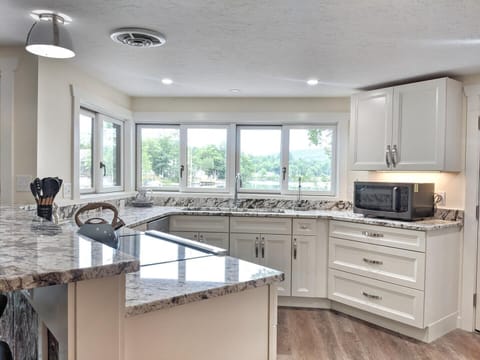 Bright Kitchen with Lake Views