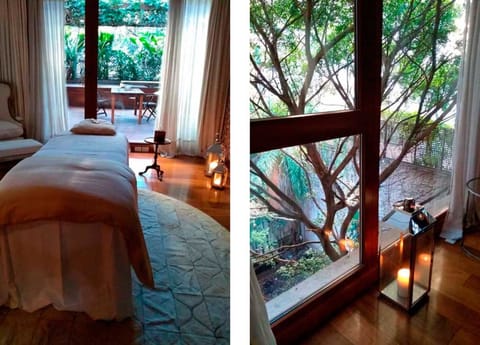Couples treatment rooms, sauna, hot tub, body treatments, aromatherapy