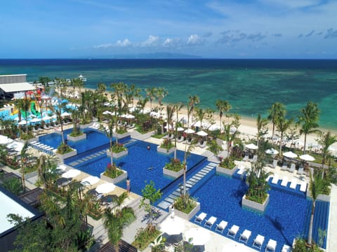 Indoor pool, outdoor pool, open 9:00 AM to 8:00 PM, cabanas (surcharge)
