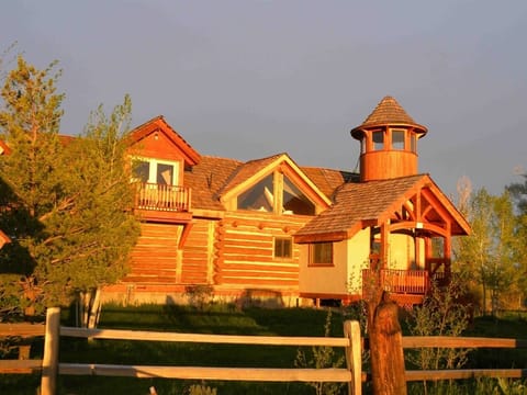 The cabin at sunset