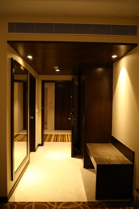 Premium bedding, memory foam beds, minibar, in-room safe