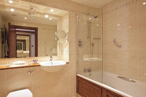 Free toiletries, hair dryer, towels