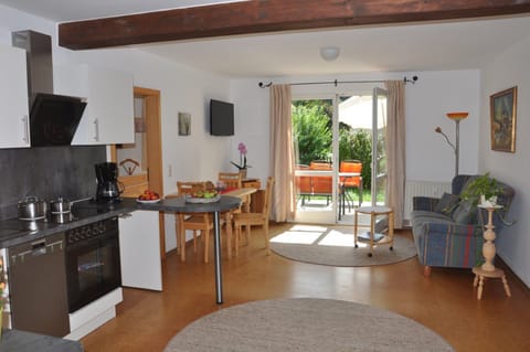 Apartment, Terrace | Living area | 42-inch TV with satellite channels, DVD player