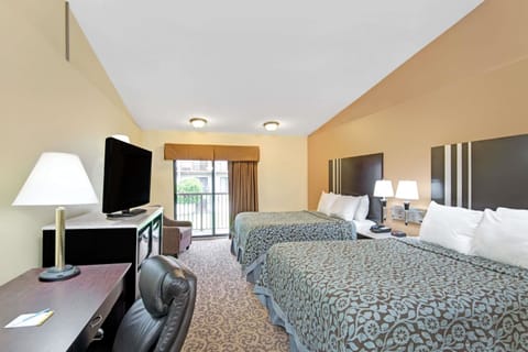 Desk, blackout drapes, cribs (free), WiFi (free)