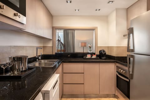 Apartment, 2 Bedrooms | Private kitchen | Mini-fridge, coffee/tea maker