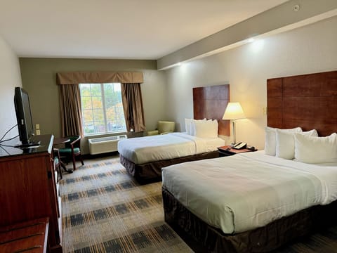 Premium bedding, pillowtop beds, desk, iron/ironing board