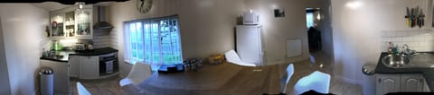 Panoramic of kitchen diner