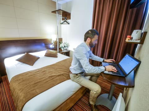 Standard Double Room | Premium bedding, desk, blackout drapes, soundproofing