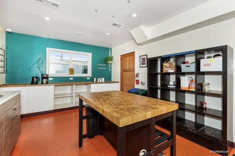 Shared fridge, microwave