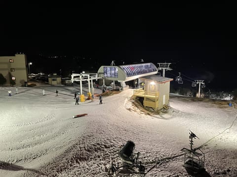 Night skiing on Oma's Meadow