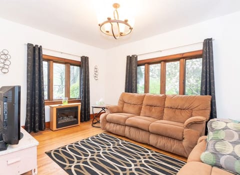 Front Living Room with Electric Fireplace