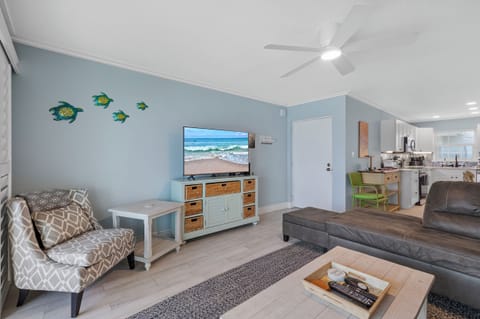 Enjoy a movie on the flat screen