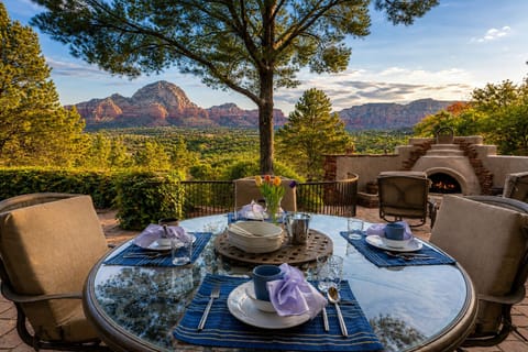 Beautifully Landscaped Backyard with Stunning Views