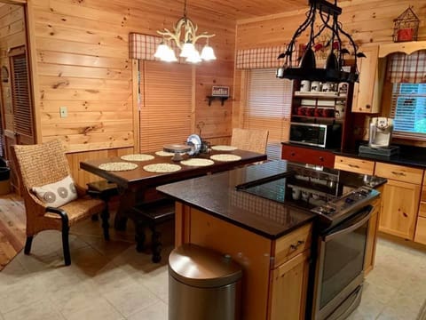 Kitchen with table for 8