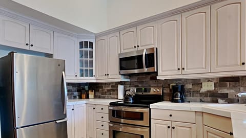 Indoors, Kitchen, Microwave, Oven, Refrigerator