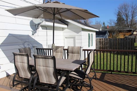 Deck with patio furniture