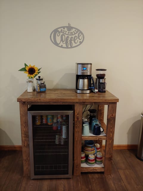 Coffee bar to help start your relaxing weekend in the woods.