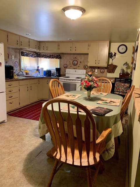 Kitchen is open to the living room.