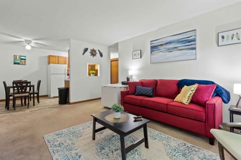 Enjoy the cozy living room as a place to escape and relax while you're here.