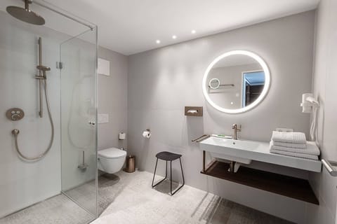 Free toiletries, hair dryer, towels