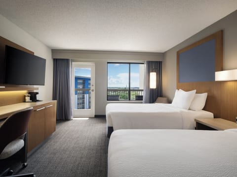 Room, 2 Queen Beds, Balcony (Mobility/Hearing Accessible, Tub) | In-room safe, desk, laptop workspace, blackout drapes