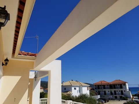 View from the upper veranda in the heart of Finikounda! (1-2 min walk to beach)