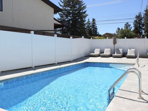 Soak up the sun on our loungers and cool off in our salt water pool