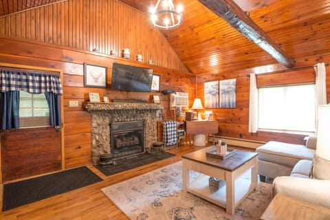 Gas Fireplace and Large screen TV