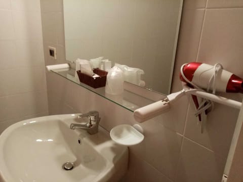 Shower, free toiletries, hair dryer, bidet