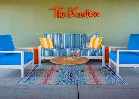 Covered patio seating