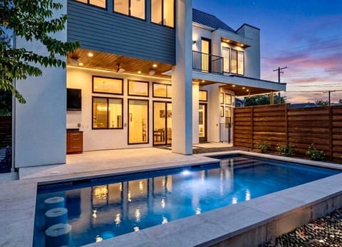 Private Pool with integrated seating.