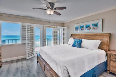 Enjoy water views from the primary bedroom

