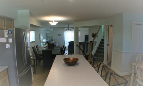 View from the Kitchen into the living room