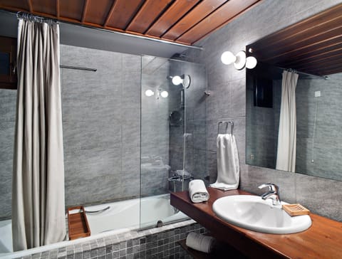 Hair dryer, bathrobes, slippers, towels