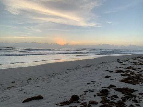 Beautiful sunrise on the beach, just a 2 minute walk away 