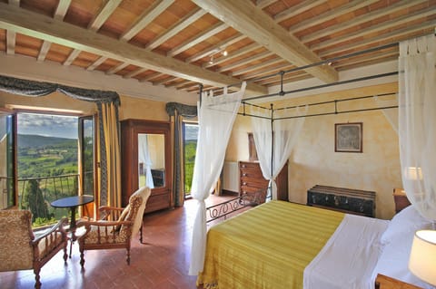 Master bedroom with panoramic balcony